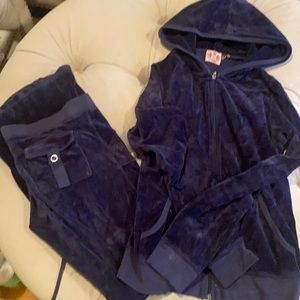 Juicy couture navy blue Sweatsuit in Velour